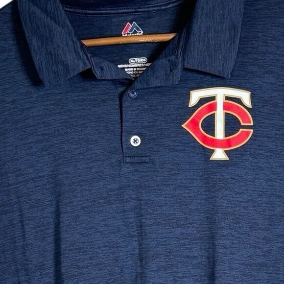 Majestic Minnesota Twins Polo Golf Shirt Short Sleeve XL MLB Carlos Santana NWT - Picture 3 of 3